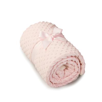 China Anti-pilling Kids Baby Blanket Soft Minky Stitch Sherpa Blanket Throw for sale