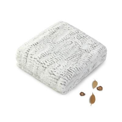 China PASSIONATE Custom Luxury Reversible Plush Winter Mink Blanket Blankets For Bed for sale