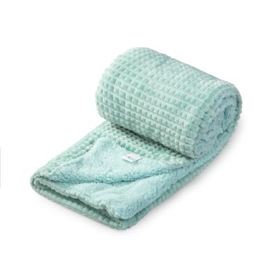 China Warm Plaid Anti-Pilling Weighted Blanket Fluffy Fur Blanket For Sofa Throws for sale