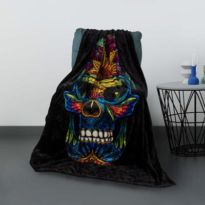 China Mexican Print Weighted Moving 100% Polyester Panel Anti-pilling Blanket For Winter Fleece for sale