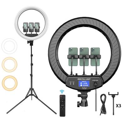 China LCD Screen 45cm 18inch Photographic Selfie Led Circle Ring Fill Light For Live Stream Makeup Youtube Video Selfie Ring Light 18N for sale