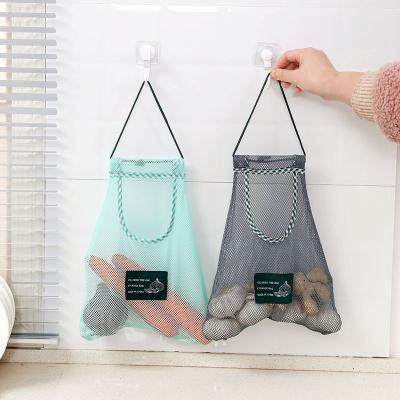 China Freshness Preservation Reusable Mesh Bags for Fruits and Vegetables Storage Kitchen Storage Foldable Washable Net Bag for sale