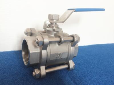 China 1/4”-4” STAINLESS STEEL 3PC-TYPE  SCREWED BALL VALVE , WCB / 304 / 316 , 1000WOG for sale