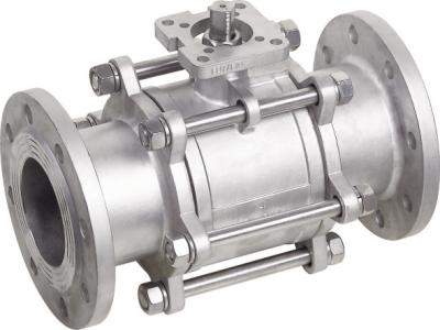 China 150# 3PC Flange ISO 5211 Ball Valve With Direct Mounting Pad High Performance for sale