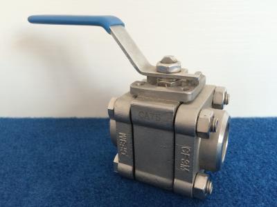 China 2000wog B / W High Mounting Pad ISO 5211 Ball Valve 3pc Type 1/2