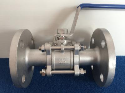 China 3 Piece Stainless Steel Flanged Ball Valve 1000WOG SS304 / SS316 Industrial Valves for sale