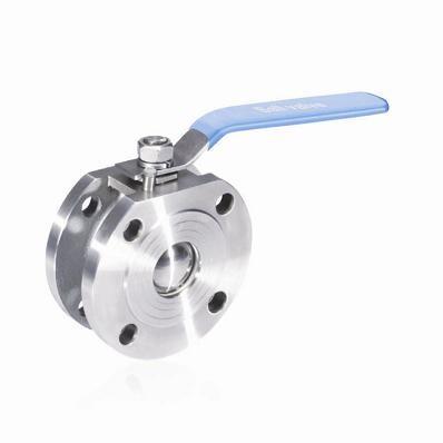 China Wafer Type Stainless Steel Italian Ball Valve Full Port Flanged End PN16 Ball Valve for sale