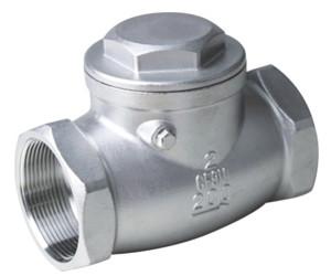 China Swing Type Stainless Steel Check Valve with Thread End 200WOG H14F 1/2