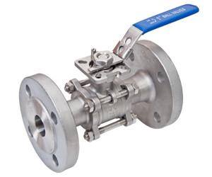 China 3PC Flanged Ball Valve With Direct Mounting Pad 1/2