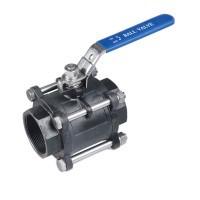 China Screwed End Carbon Steel Ball Valve Full Port 3 Piece Ball Valve 1000WOG PN69 1/4” - 4” for sale