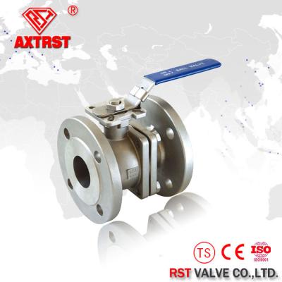 China DIN Stainless steel valves 2pc floating type ball valve type with ISO5211 direct mounting pad for sale