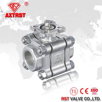 China 3PC 2000PSI Stainless Steel Floating CF8 / CF8M Ball Valve NPT / BSP Thread ends for sale