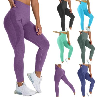 China Yoga Pants Gaiters Workout Viable Seamless Sportswear High Waist Lift Up Sport Proof Women Squat Gym Running Tights RS01044 for sale