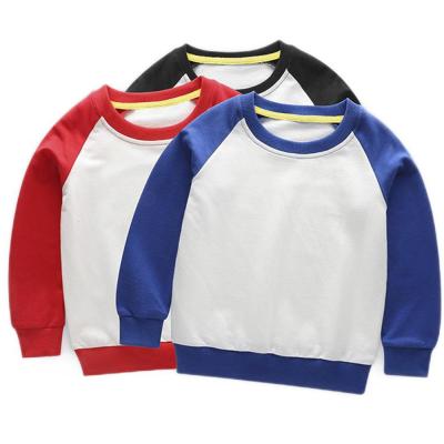 China Viable Baby Boy Clothes Tee Autumn Winter Kids Sweatshirt Pullover Tops Contrast Color T-shirt Boys Girls Child Baby Clothes RS00999 for sale