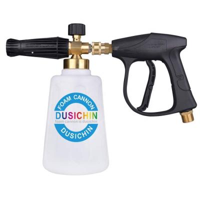 China DUSICHIN DUS-009 Plastic Pressure Washer Jet Wash Quick Release Adjustable Snow Foam Lance Foam Cannon 3000 PSI High Pressure Washer Gun for sale