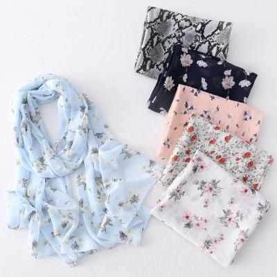 China 2021 Middle Women Muslim Pearl Floral Chiffon Cotton Strap Solid Color Muslim Muslim Scarf Shawls Hot Selling for sale