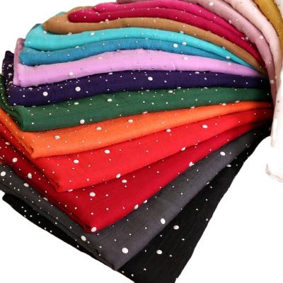 China Wholesale High Quality Fashion Cotton Women's Malaysia Solid Color Indonesia Ultra-thin Hijab Scarf Islamic Cotton for sale