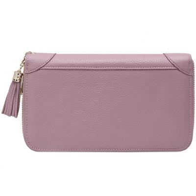 China Fashion Clips Multifunctional Design Leather Women's Zipper Wallet Multi-Card Holder Mobile Purse Bag for sale