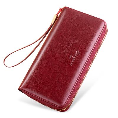 China 2021 Anti-theft Ladies Fashion Wallets Women Purse Fashionable Genuine Leather Women Wallet Long Card Purse Wallet for sale