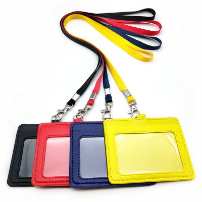 China Double-sided transparent advertising hardback poster cover work plate 001 in color badge ID card cover PU card cover artificial leather mass transit for sale