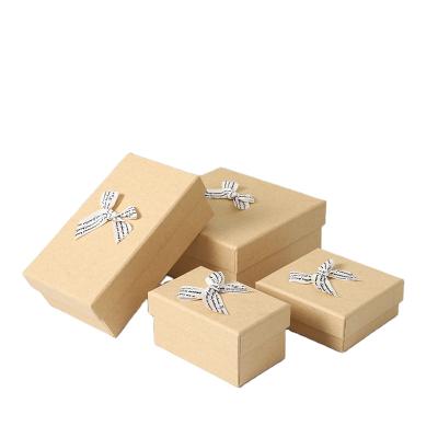 China Custom Recyclable Pure Color Perfume Gift Jewelry Box With Small Bowknot For Valentine Day for sale