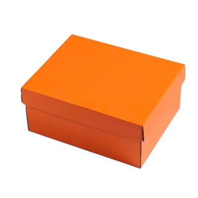 China Recycled Materials RTS Paper Corrugated Shoe Box High PVC Premium Box For Boots Sneakers Packaging Box for sale