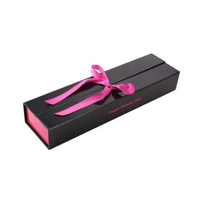 China Recycled Materials Boutique Box With Ribbon With Magnet Lids Large Foldable Gift Boxes With Ribbon Christmas Box for sale