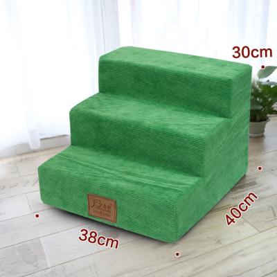 China Dropshipping 3 Tiers Detachable Pet Step Flannel Dog Stairs Assembly Wash Stairs Stocked Removable Ladder for sale