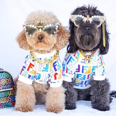 China Stocked 2021 New Wholesale Pet Apparel Designer Outfits Supplies Luxury Dog Clothes for sale