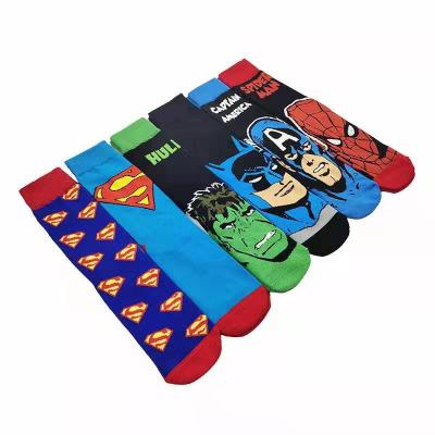 China A006 Cartoon Character Socks Personality Pop Logo Skateboarding Socks Breathable Cotton Socks for sale