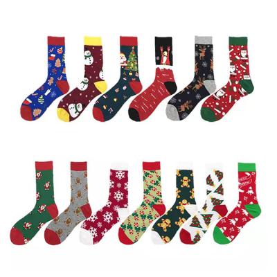 China F006 Christmas Sporty Socks With Gift Box Womens Cotton Soft Womens Colorful Christmas Socks Stocking for sale