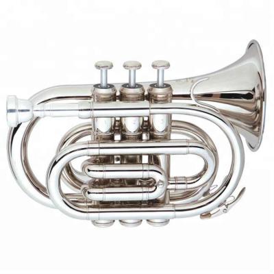 China Nickel Plated Pocket Trumpet / Color Trumpet Nickel Plated Trumpet for sale