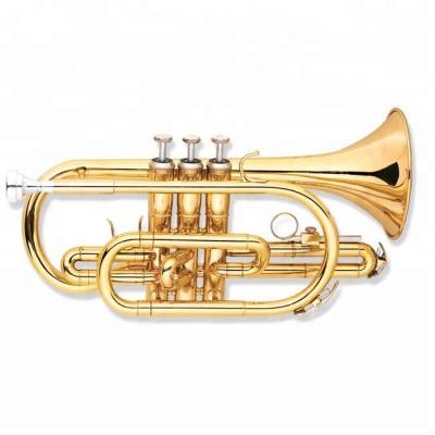 China Professional Gold Lacquer High Grade Cornet Cornet Brass Instrument for sale