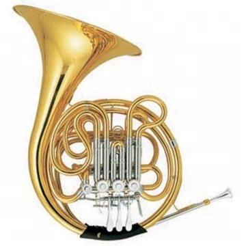 China Professional Gold Lacquer 4 Key French Horn Model, F/Bb Double Main French Horn For Marching Bands for sale