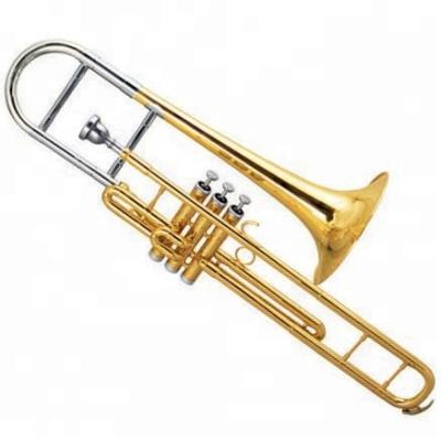 China Gold lacquer eb piston head trombone for sale