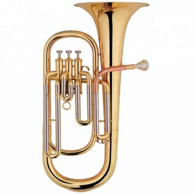 China Professional Gold Lacquer High Grade Baritone Horn / Baritone / Piston Baritone for sale