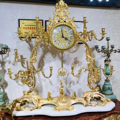 China Hot-selling antique style European style luxury and fancy classical roman digital table clock home hotel decoration for sale