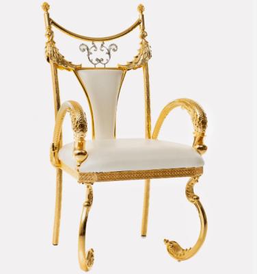 China European Lightweight Slipcovered Luxury Hotel Dining Gold Chair Modern Elegant Luxury Wedding Chair Leisure Chair for sale