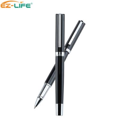 China High Quality Normal Gift Metal Gel Pen With Engraved Logo Black Trackball Promotional Pen For Business Signing Pen for sale