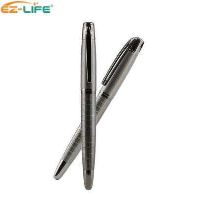 China Free luxury heavy metal muji silver gray color and normal sample gun heavy gel pen with box customize gel pens with custom logo for sale