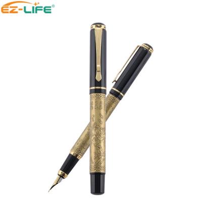 China High Qaulity 2021 New High Quality Metal Fountain Pen Logo Pattern Custom Fountain Pen For Business For Gift for sale