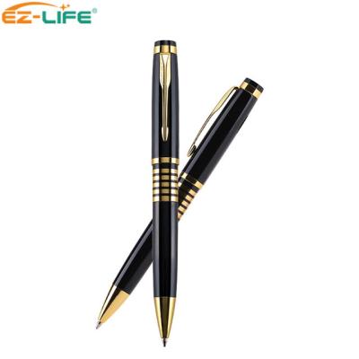 China 2021 new pens luxury luxury tip custom logo heavy metal brass printing gold pen black tip for wholesale for sale