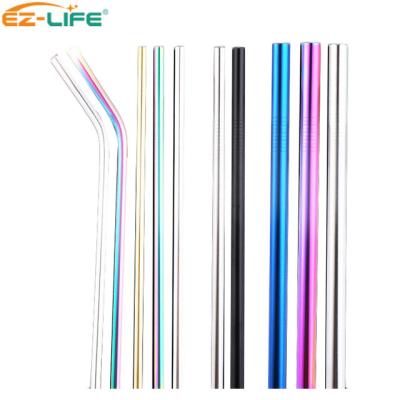 China Food Grade Material 304 Stainless Steel Metal Straw Free Different Size Reusable Sample Drinking Straws Sample Straws Eco Friendly for sale