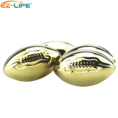 China New Product Ideas 2021 Bar Accessories Gold Stainless Steel Rugby Football Whiskey Ball Viable Stone Wine Cooler For Fathers Day Gifts for sale