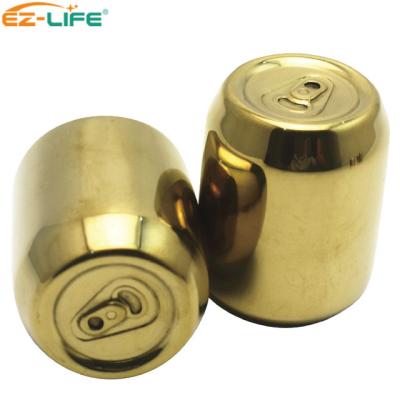 China New Product Ideas 2021 Bar Accessories Gold Stainless Steel Whiskey Ring Box Viable Wholesale Stone Recycled Ice Cube Beer Cooler for sale