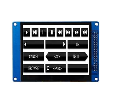 China Industrial application MCU interface with PCBA board 3.5 inch 320*240 LCD display panel and 4 wires touch coffee machine LCD display for sale