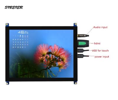 China industrial application 8 inch LCD display 1024*768 dali USB interface to raspberry pi, mipi board support win7, win8, win10 for sale