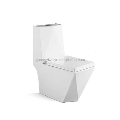 China Factory Ware Chaozhou Factory Ware Double Flush Nigeria P-Trap Sanitary White Smooth Ceramic Bathroom WC Libya One Piece Toilet for sale