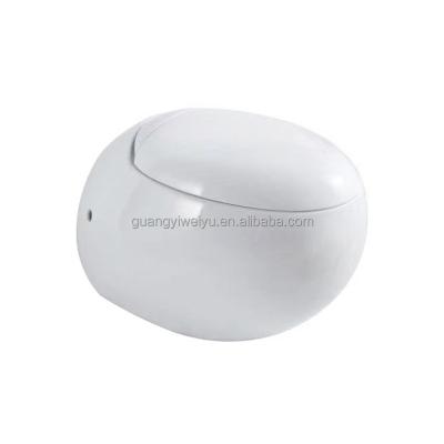 China Bathroom Unique Dresser Toilet WC Hidden Egg Shape Ceramic Oval Shape Wall Hung Toiletry Sets For Bathroom for sale