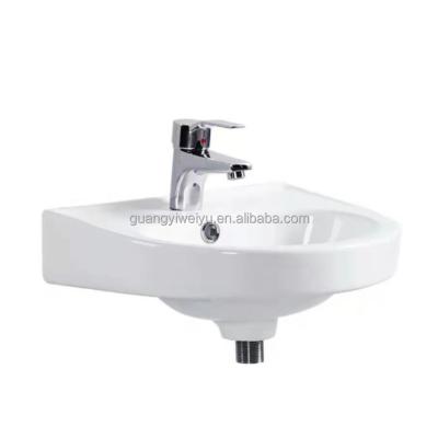 China Good Quality Modern Ceramic Sanitary Ware 16inch Wall Hung Cheap Basin Bathroom Sink Wall Basin for sale